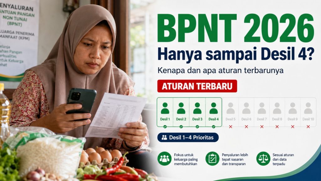 Kenapa BPNT 2026 Hanya sampai Desil 4 Aturan Terbaru
