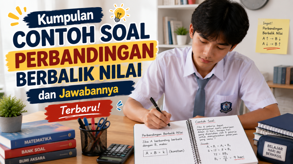 Kumpulan Contoh Soal Perbandingan Berbalik Nilai dan Jawabannya Terbaru