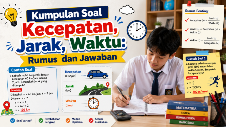 Kumpulan Soal Kecepatan, Jarak,Waktu: Rumus dan Jawaban