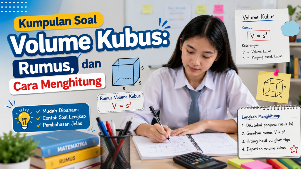 Kumpulan Soal Volume Kubus Rumus, dan Cara Menghitung