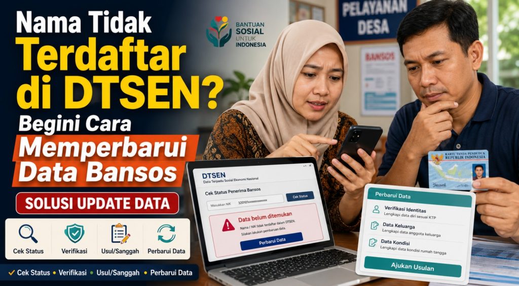 Nama Tidak Terdaftar di DTSEN Begini Cara Memperbarui