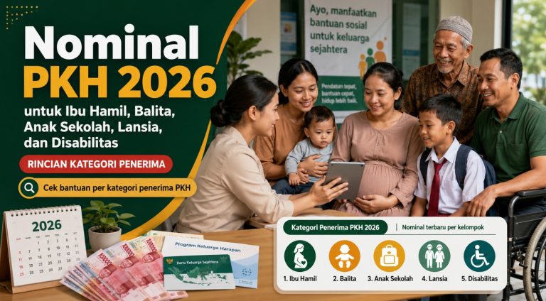 Nominal PKH 2026 untuk Ibu Hamil, Balita, Anak Sekolah, Lansia, dan Disabilitas
