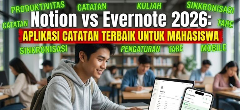 Notion vs Evernote 2026: Aplikasi Catatan Terbaik untuk Mahasiswa