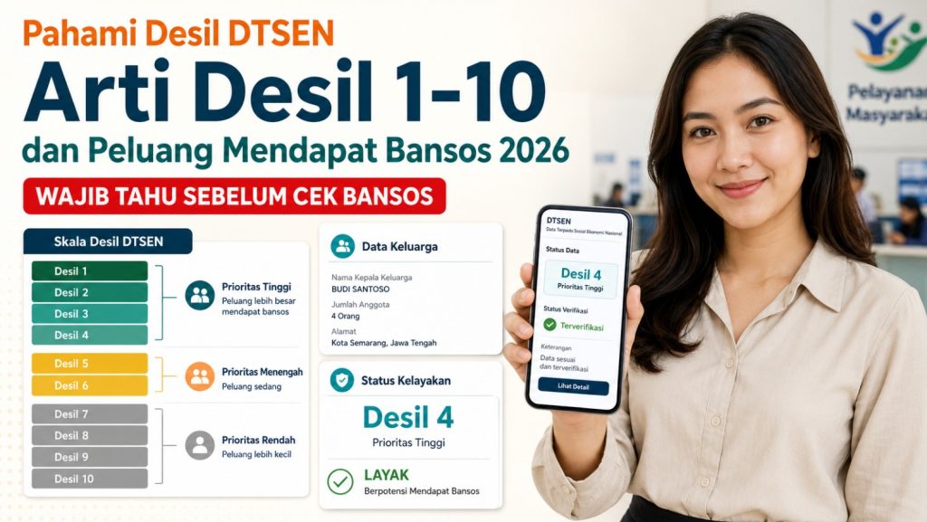 Pahami Desil DTSEN Arti Desil 1-10 dan Peluang Mendapat Bansos 2026