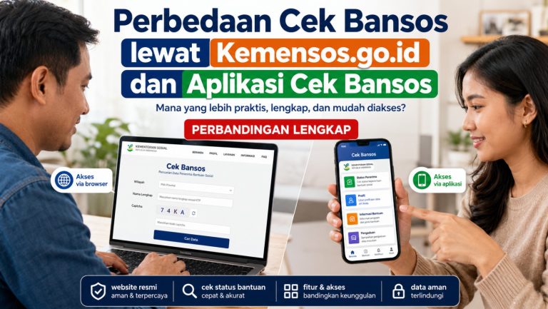 Perbedaan Cek Bansos lewat Kemensos.go.id dan Aplikasi Cek Bansos
