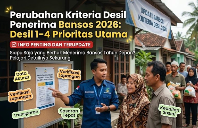 Perubahan Kriteria Desil Penerima Bansos 2026: Desil 1-4 Prioritas Utama