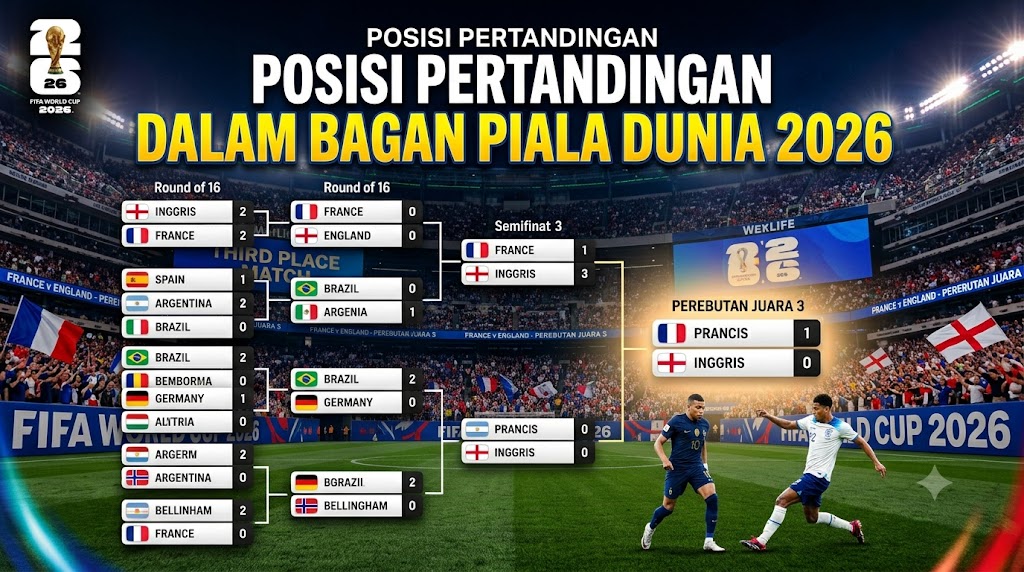 Posisi Pertandingan dalam Bagan Piala Dunia 2026