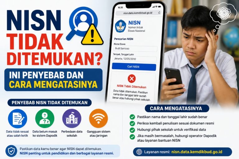 NISN Tidak Ditemukan? Ini Penyebab dan Cara Mengatasinya