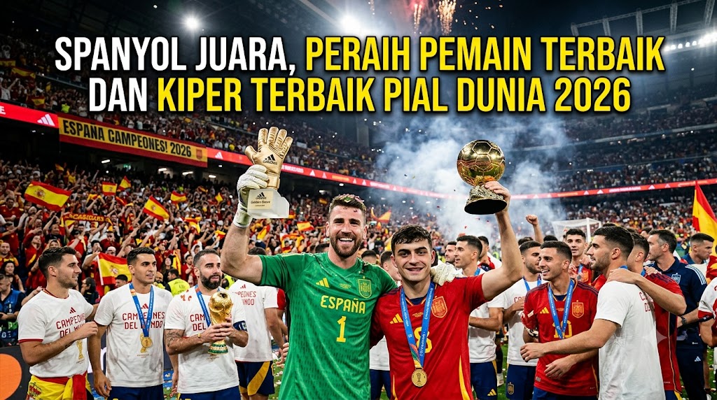 Spanyol Juara, Peraih Pemain Terbaik dan Kiper Terbaik Piala Dunia 2026
