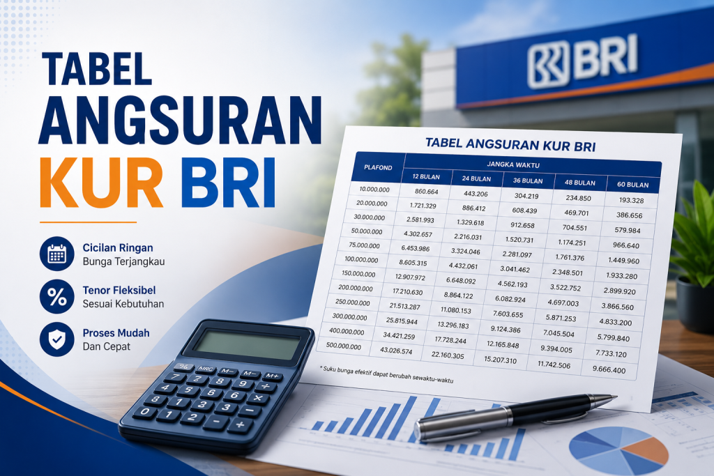 Tabel Angsuran KUR BRI