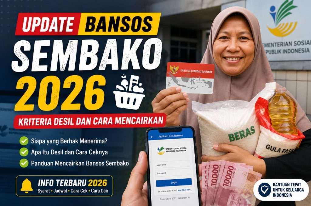 Update Bansos Sembako 2026 Kriteria Desil dan Cara Mencairkan