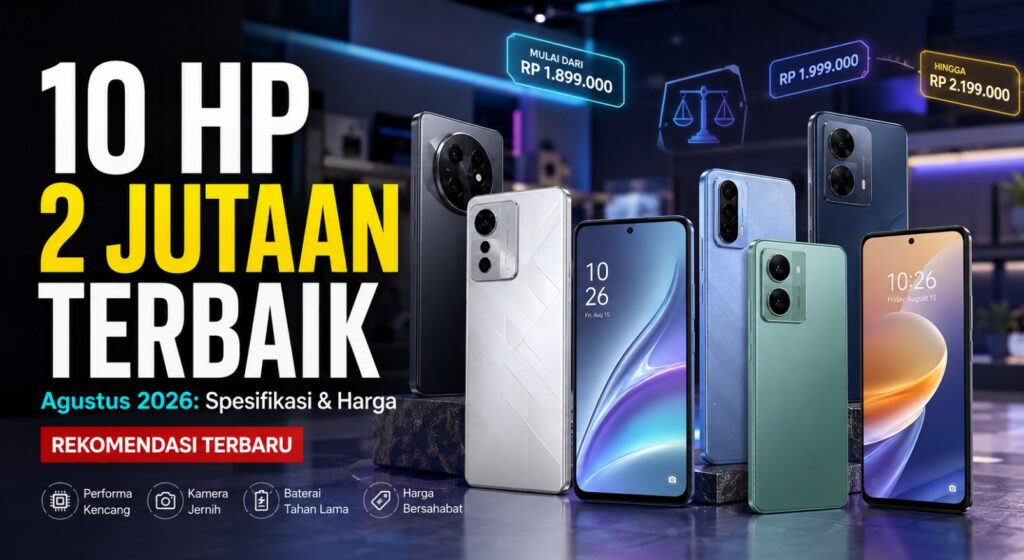 10 HP 2 Jutaan Terbaik Agustus 2026 Spesifikasi & Harga