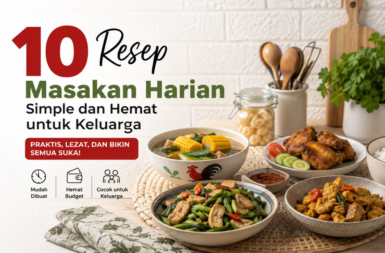 10 Resep Masakan Harian Simple dan Hemat untuk Keluarga