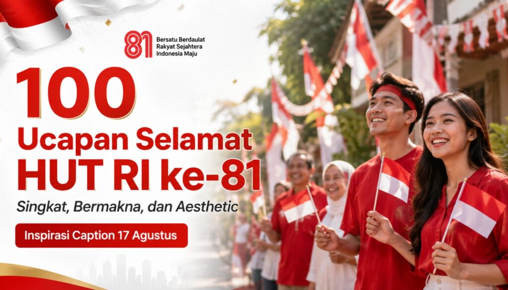 100 Ucapan Selamat HUT RI ke-81 yang Singkat, Bermakna, dan Aesthetic