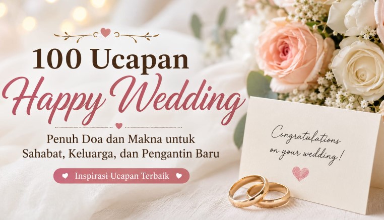 100 Ucapan Happy Wedding Penuh Doa dan Makna untuk Sahabat
