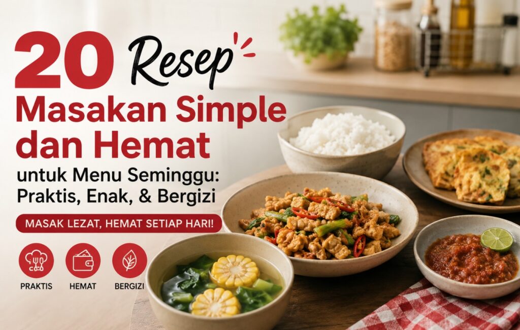 20 Resep Masakan Simple dan Hemat untuk Menu Seminggu Praktis, Enak, & Bergizi