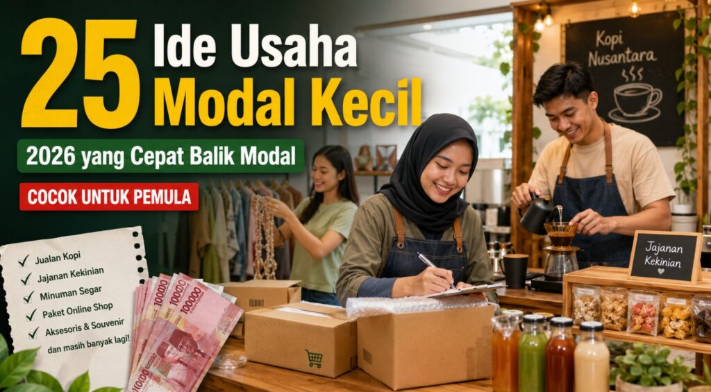 25 Ide Usaha Modal Kecil 2026 yang Cepat Balik Modal
