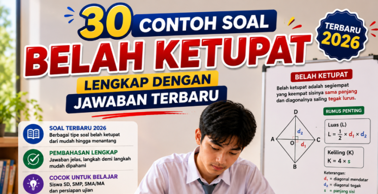 30 Contoh Soal Belah Ketupat Lengkap dengan Jawaban Terbaru