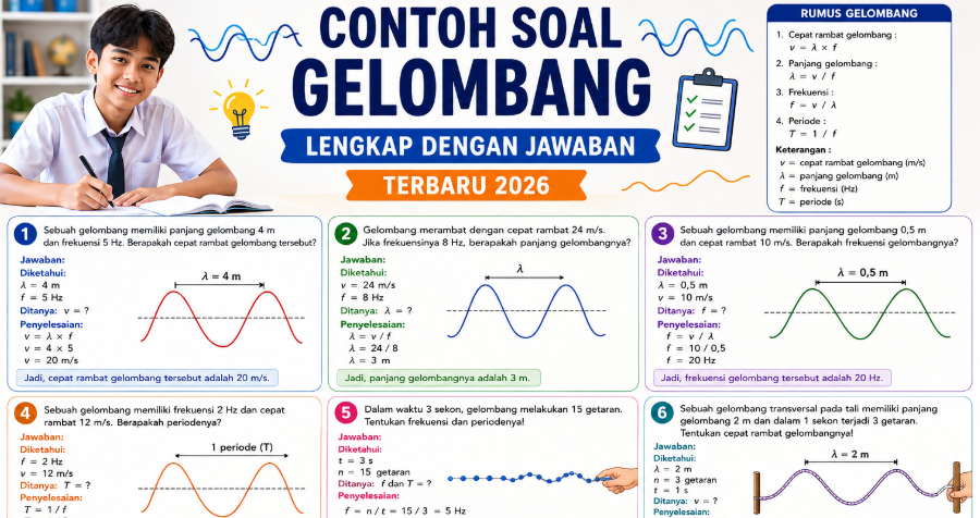 30 Contoh Soal Gelombang Lengkap dengan Jawaban Terbaru