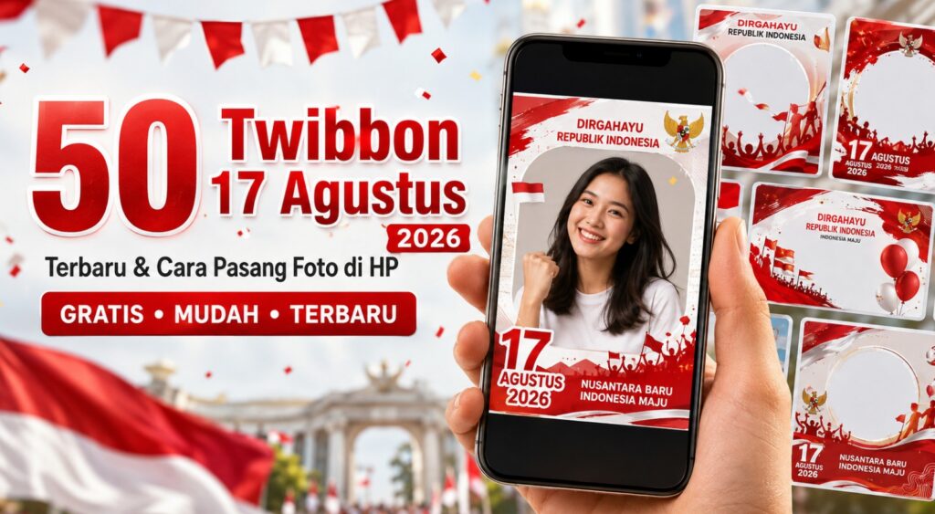 50 Twibbon 17 Agustus 2026 Terbaru & Cara Pasang Foto di HP
