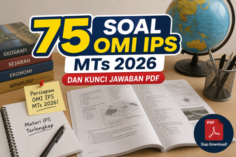 75 Soal OMI IPS MTs 2026 dan Kunci Jawaban PDF