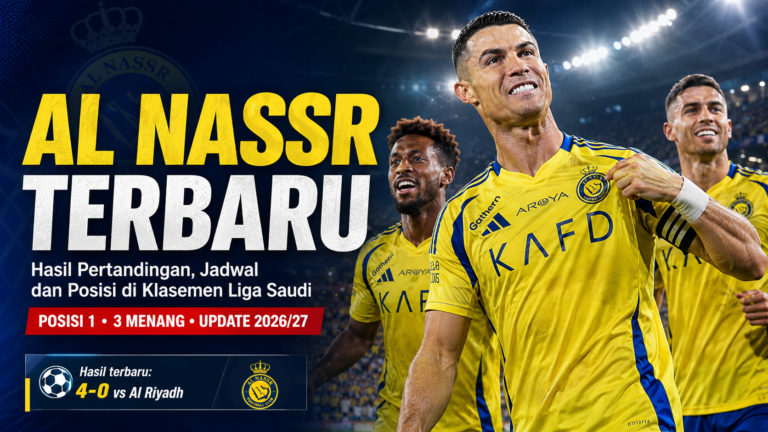 Al Nassr Terbaru: Hasil Pertandingan, Jadwal dan Posisi di Klasemen Liga Saudi