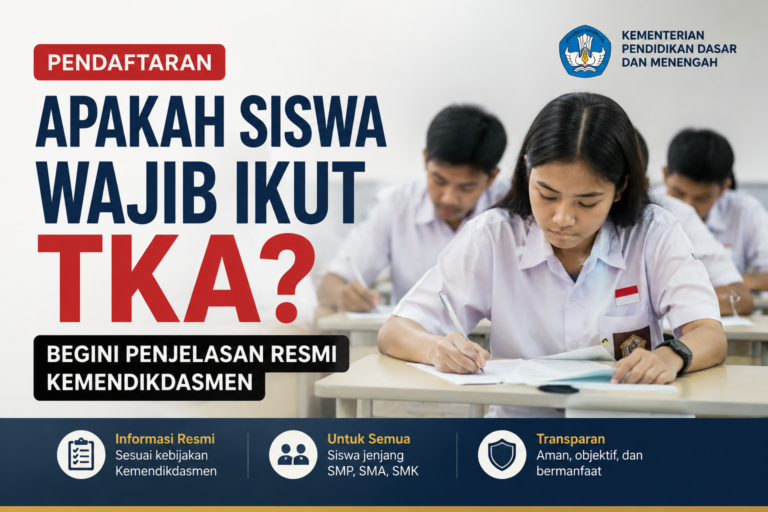 Apakah Siswa Wajib Ikut TKA? Begini Penjelasan Resmi Kemendikdasmen