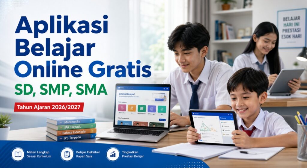 Aplikasi Belajar Online Gratis SD, SMP, SMA Tahun Ajaran 20262027