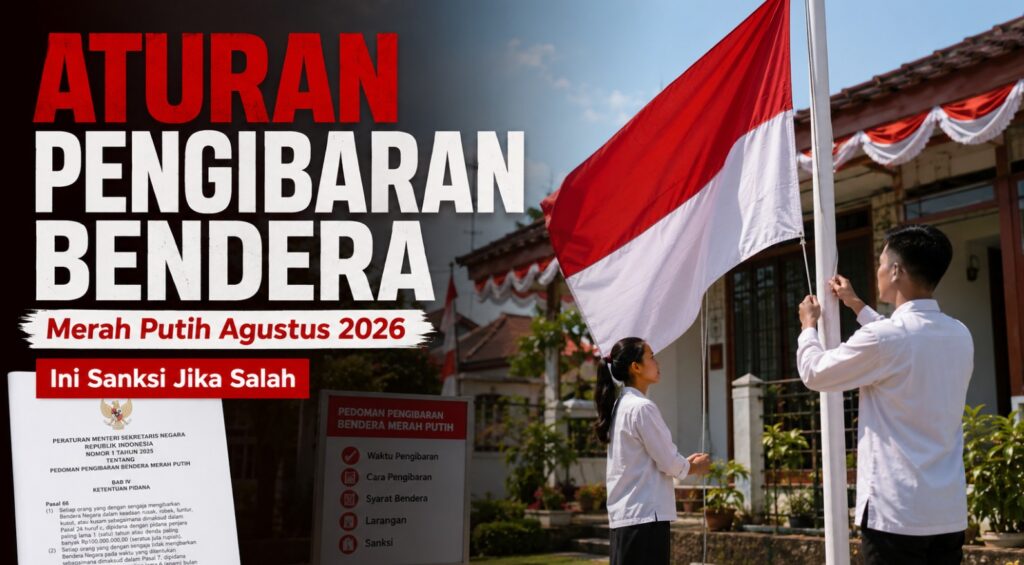 Aturan Pengibaran Bendera Merah Putih Agustus 2026, Ini Sanksi Jika Salah