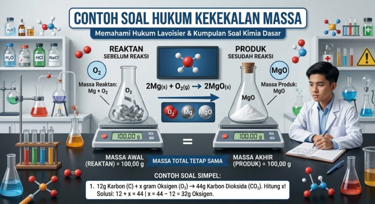 Contoh Soal Hukum Kekekalan Massa: Rumus, Jawaban, dan Pembahasan