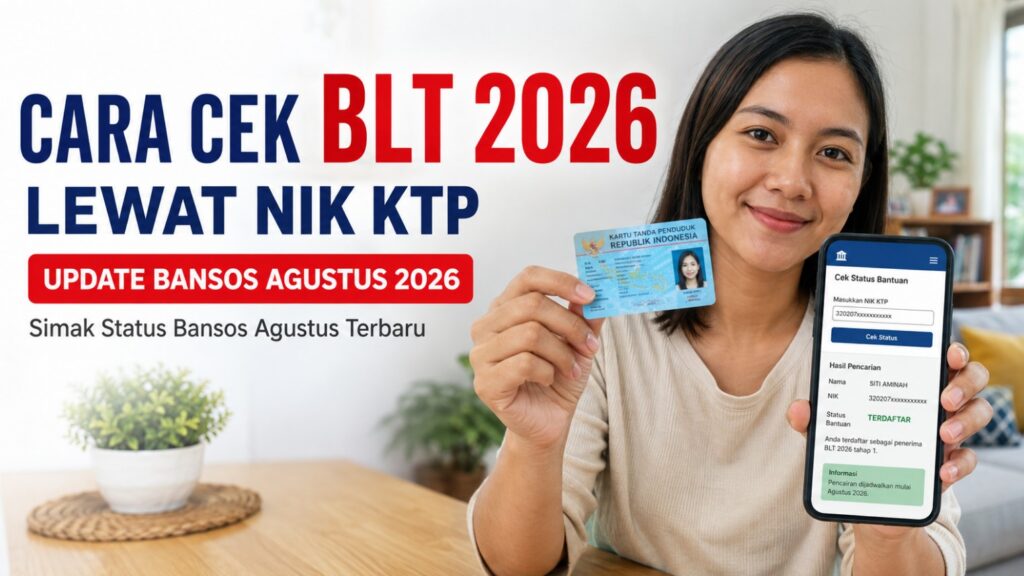 Cara Cek BLT 2026 Lewat NIK KTP, Simak Status Bansos Agustus Terbaru