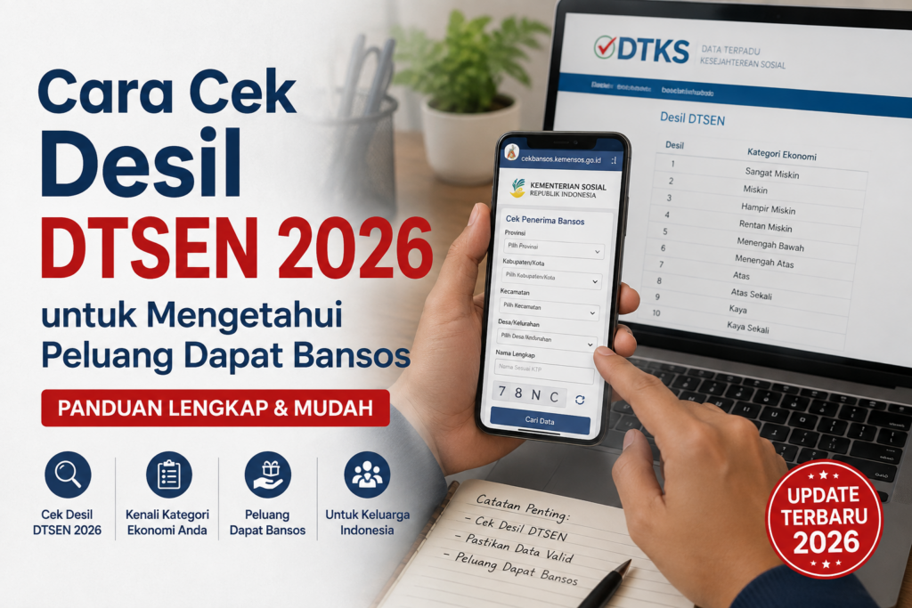 Cara Cek Desil DTSEN 2026 untuk Mengetahui Peluang Dapat Bansos
