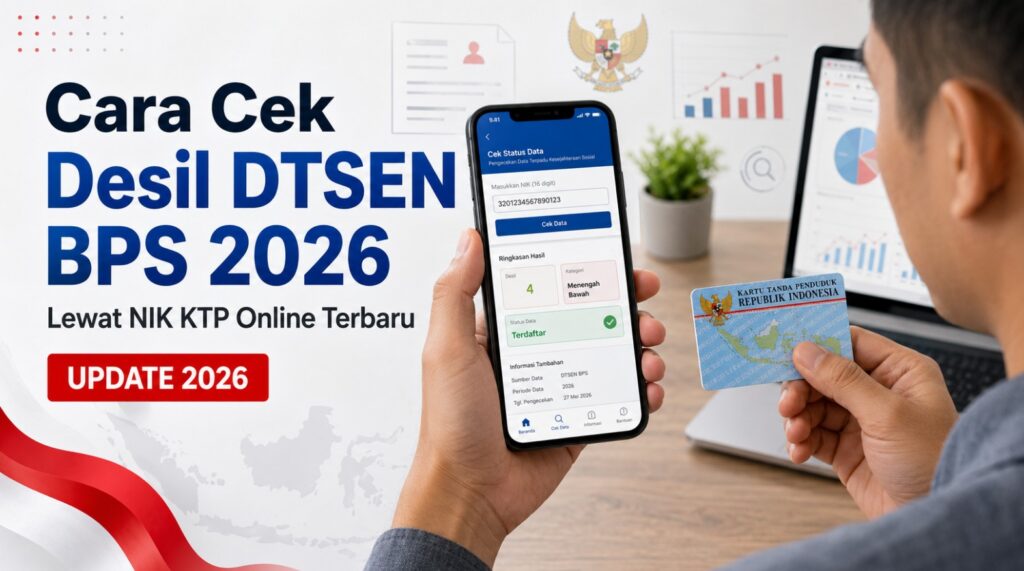 Cara Cek Desil DTSEN BPS 2026 Lewat NIK KTP Online Terbaru