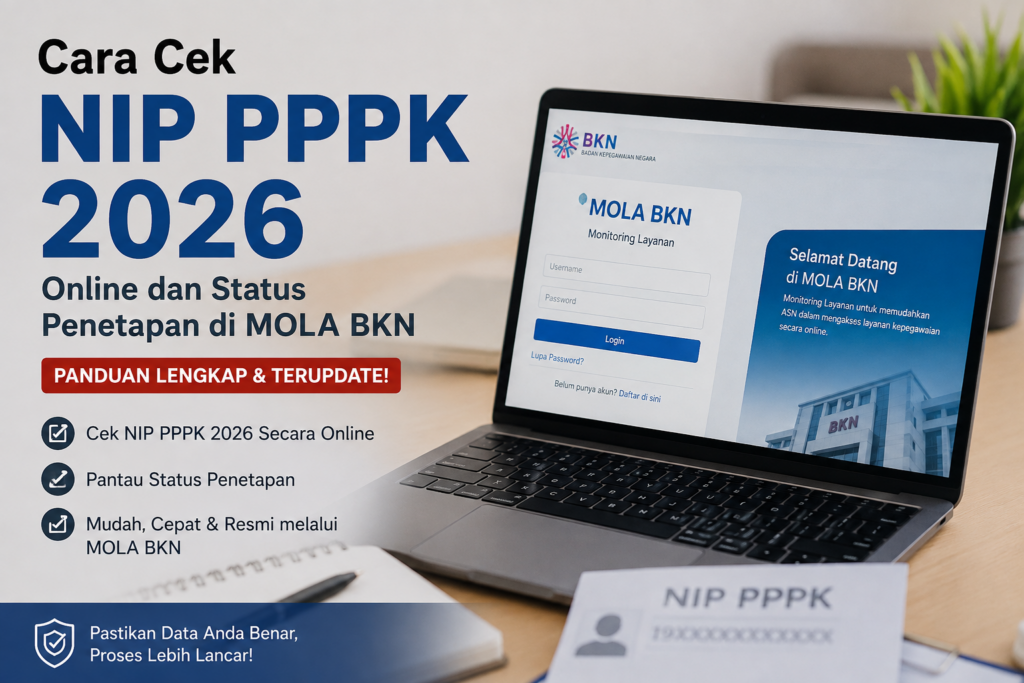 Cara Cek NIP PPPK 2026 Online dan Status Penetapan di MOLA BKN