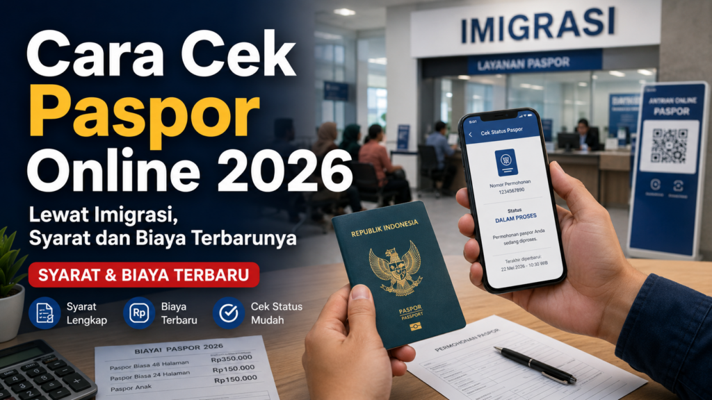 Cara Cek Paspor Online 2026 Lewat Imigrasi, Syarat dan Biaya Terbarunya