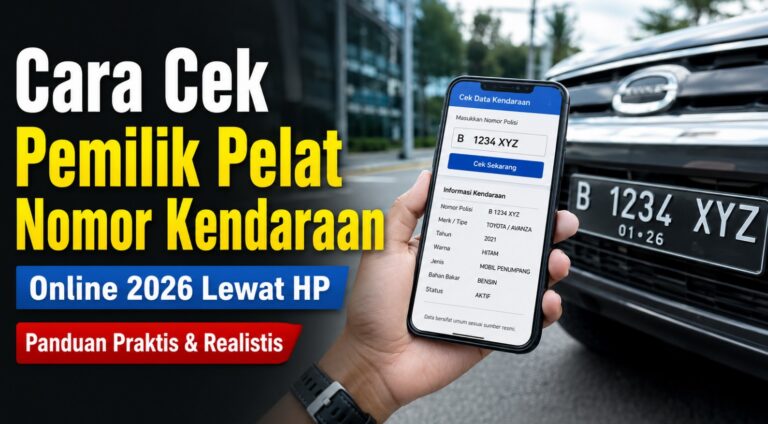 Cara Cek Pemilik Pelat Nomor Kendaraan Online 2026 Lewat HP