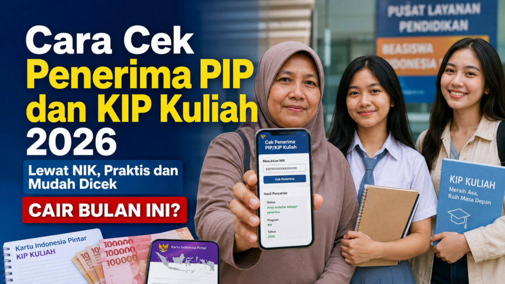 Cara Cek Penerima PIP dan KIP Kuliah 2026 Lewat NIK, Cair Bulan Ini