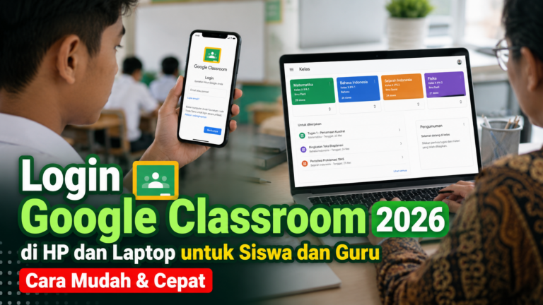 Cara Login Google Classroom 2026 di HP dan Laptop untuk Siswa dan Guru