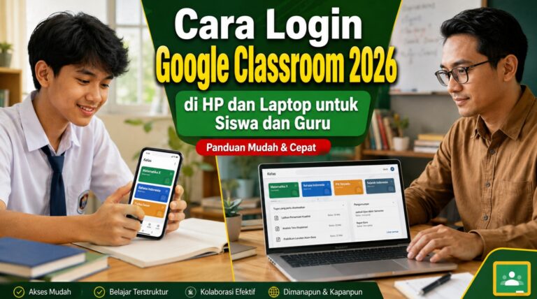 Cara Login Google Classroom 2026 di HP dan Laptop untuk Siswa dan Guru