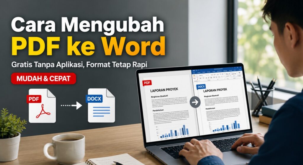 Cara Mengubah PDF ke Word Gratis Tanpa Aplikasi, Format Tetap Rapi