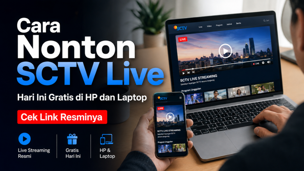 Cara Nonton SCTV Live Hari Ini Gratis di HP dan Laptop, Cek Link Resminya