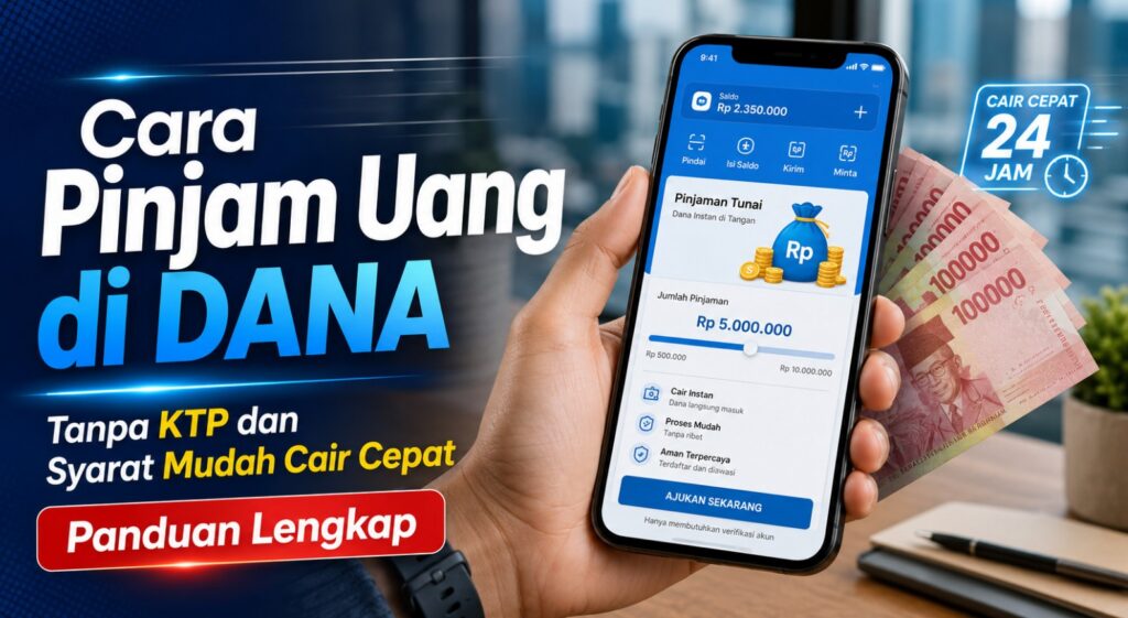 Cara Pinjam Uang di DANA Tanpa KTP dan Syarat Mudah Cair Cepat