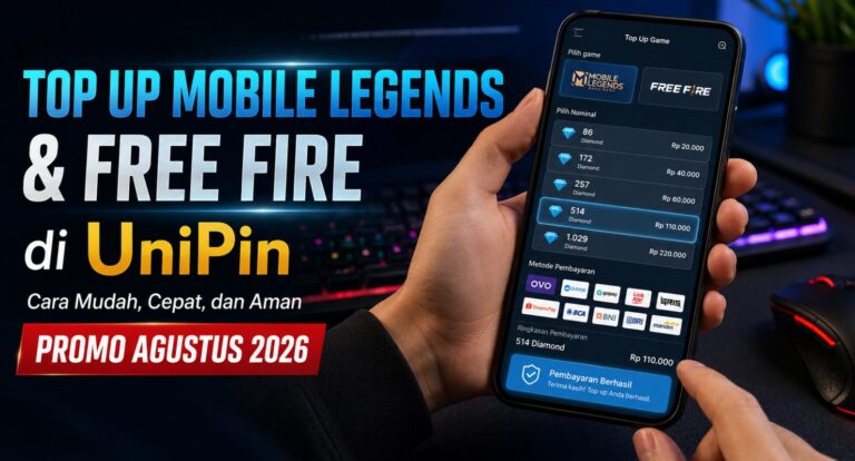 Cara Top Up Mobile Legends dan Free Fire di UniPin, Ada Promo Agustus 2026