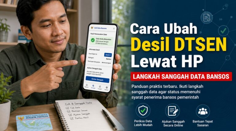 Cara Ubah Desil DTSEN Lewat HP agar Lolos Jadi Penerima Bansos