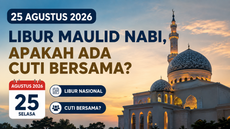25 Agustus 2026 Libur Maulid Nabi, Apakah Ada Cuti Bersama?