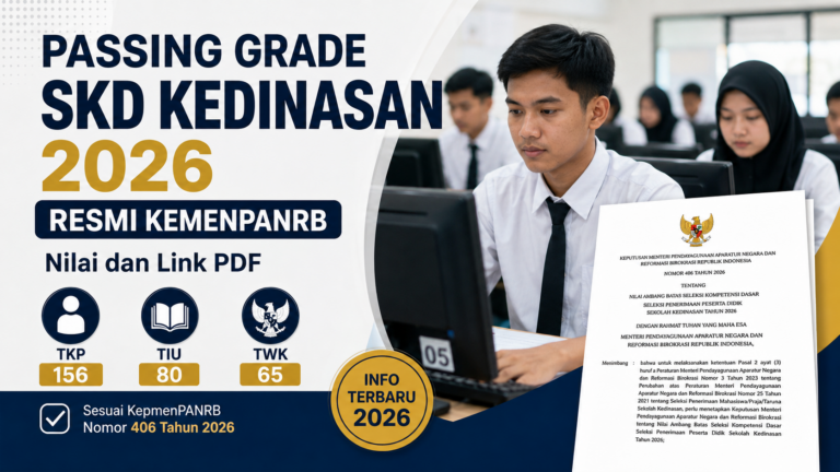 Passing Grade SKD Kedinasan 2026 Resmi KemenPANRB: Nilai dan Link PDF