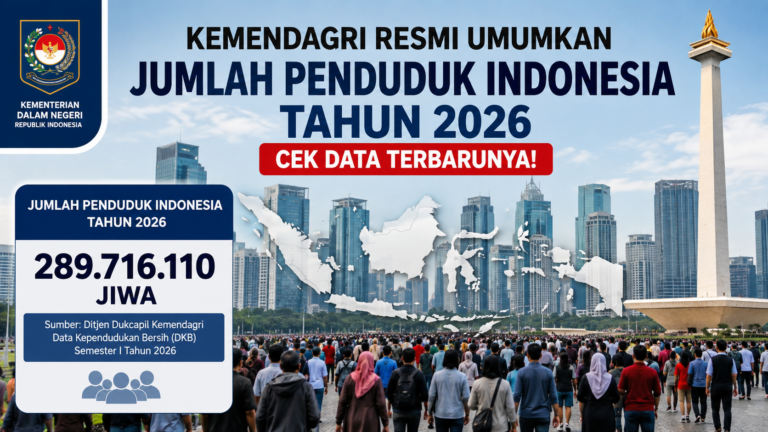 Kemendagri Resmi Umumkan Jumlah Penduduk Indonesia Tahun 2026, Cek Data Terbarunya