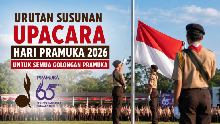 Urutan Susunan Upacara Hari Pramuka 2026 untuk Semua Golongan Pramuka