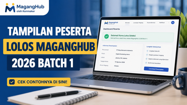 Tampilan Peserta Lolos MagangHub 2026 Batch 1, Cek Contohnya