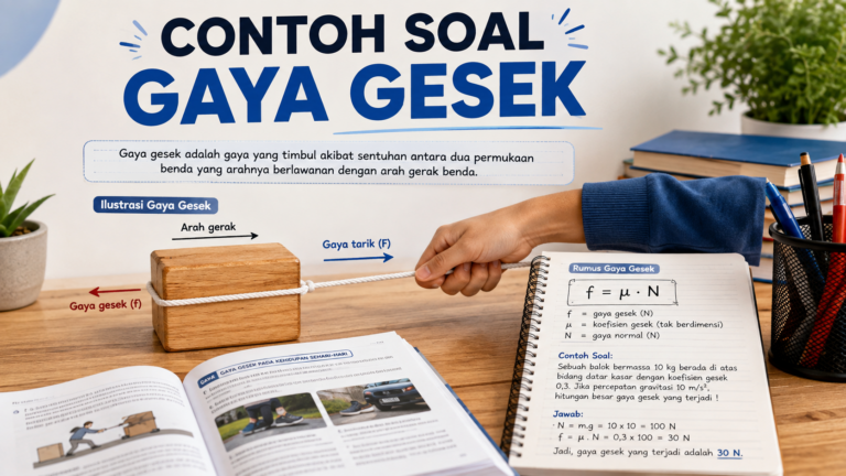 30 Contoh Soal Gaya Gesek: Rumus, Jawaban, dan Pembahasan